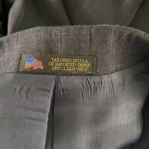 Hamilton 2-Piece Suit 40S Blazer and 33R Pants Polyester Worsted Wool NEW NWT - Picture 14 of 14